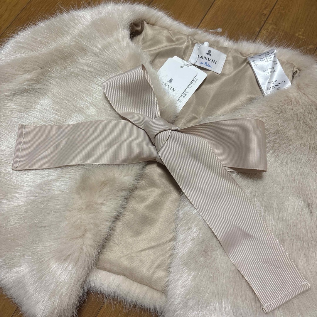 LANVIN en Bleu - ファーケープ ベージュの通販 by s2-31ffy｜ランバン