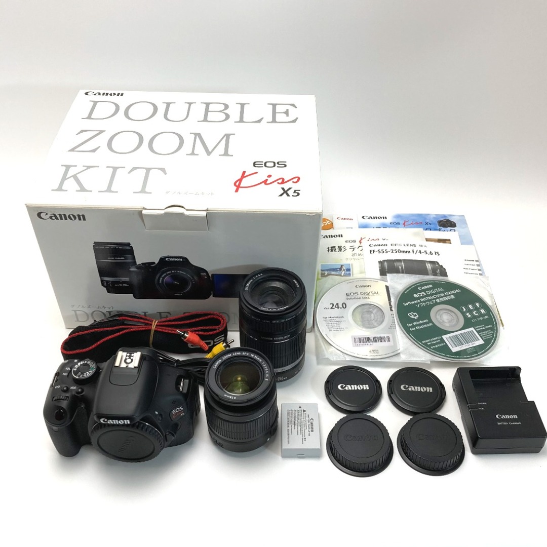 ショット数わずか✨Canon Kiss X5 ダブルレンズセット✨カメラバッグ付