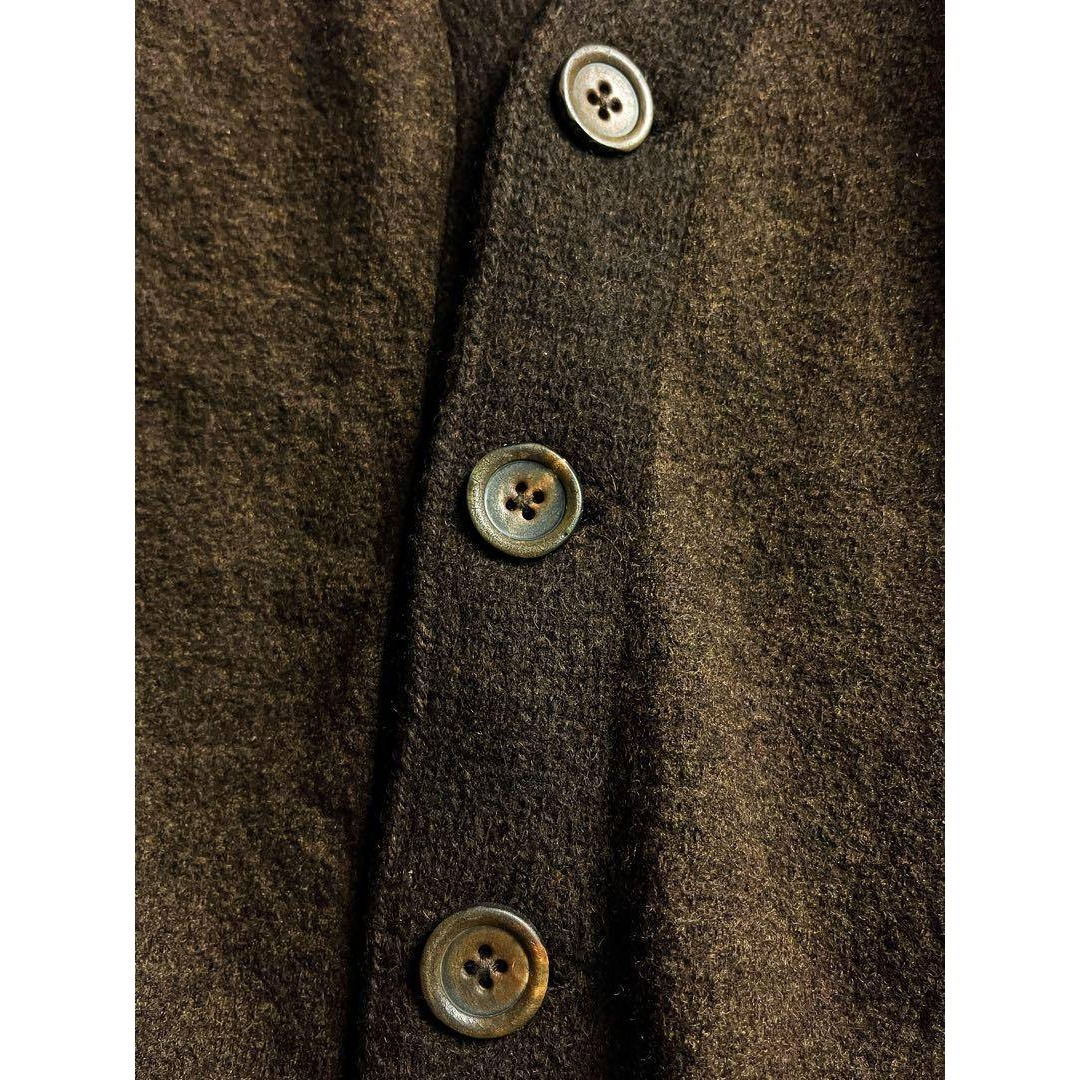 BADOU-R 】45R 縮絨ウール ニットカーディガン ブラウン 2の通販 by (R