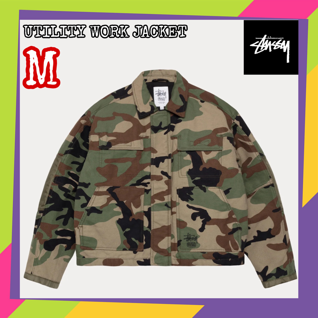 STUSSY - Stussy UTILITY WORK JACKET ステューシー 迷彩の通販 by