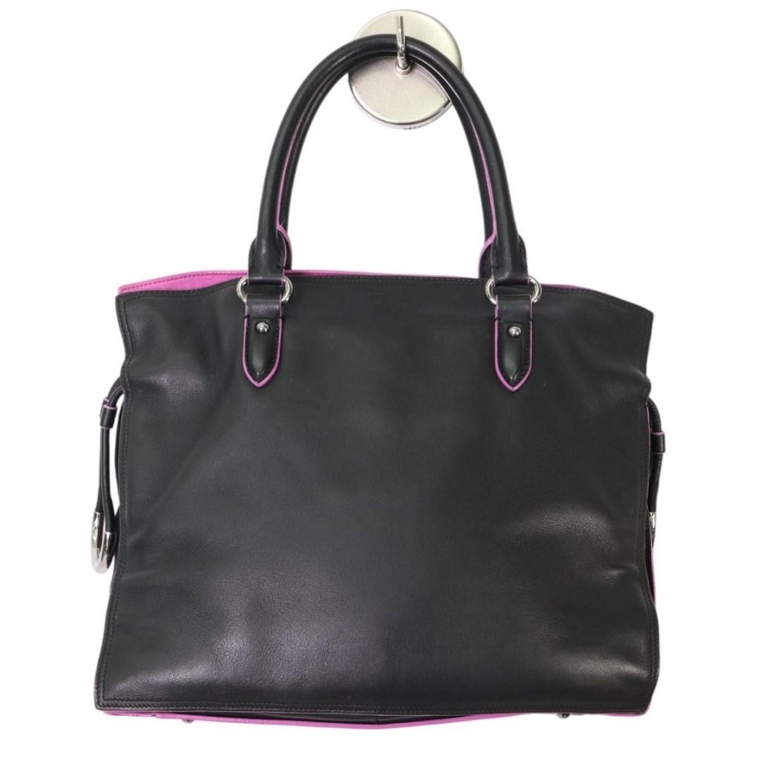 人気】LOEWE ロエベ フラメンコ ハンドバッグ 黒×ピンク バイカラー