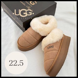 UGG AUSTRALIA - 【UGG AUZLAND】厚底シープスキンスリッパ＊22.5cm