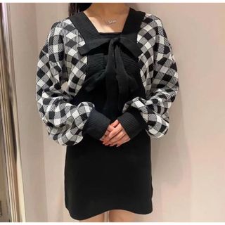 Bubbles - BUBBLES レースアップニットワンピースの通販 by a's shop