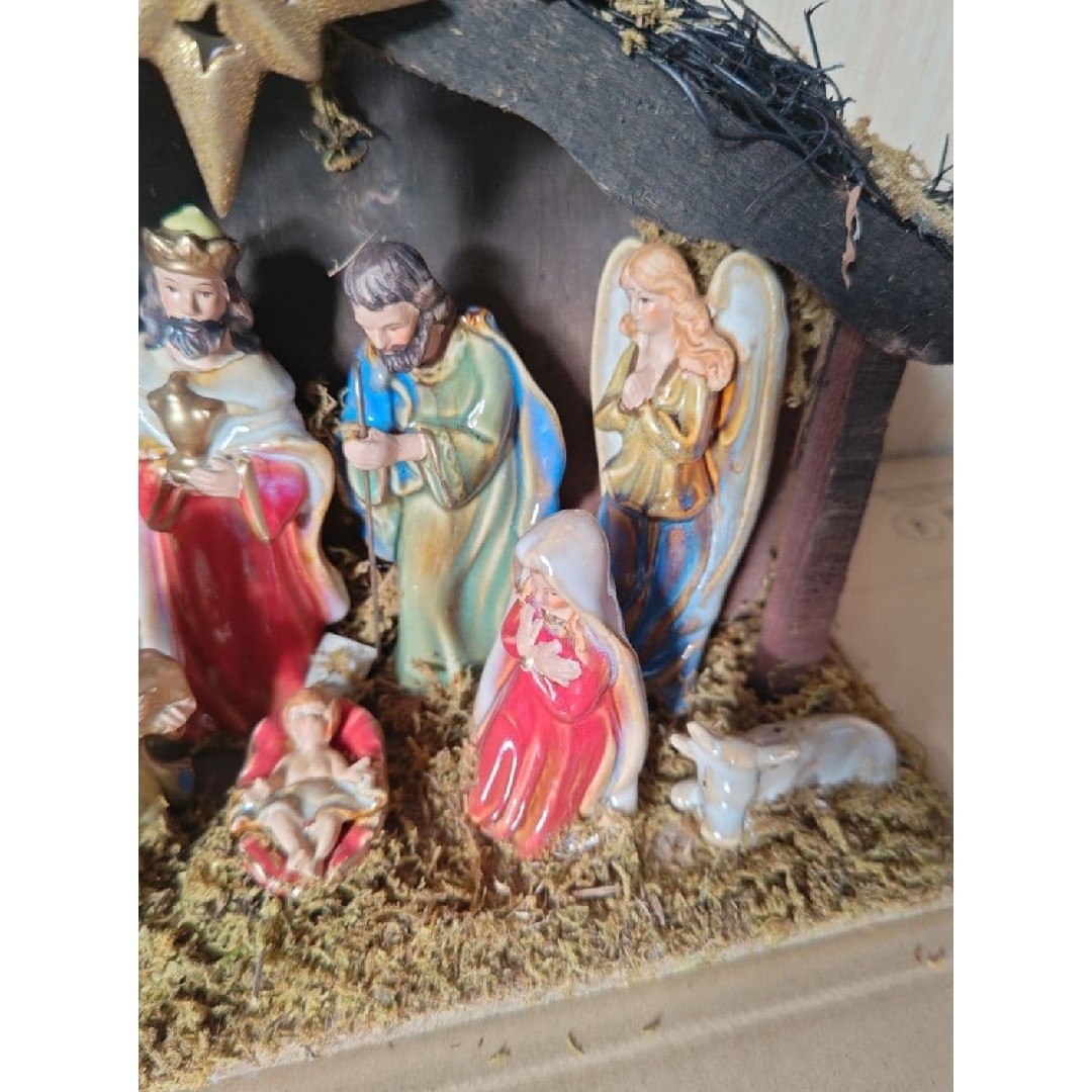 キリストの降誕 誕生シーン◎クリスマス◎フィギュア◎飾り◎陶器◎宗教