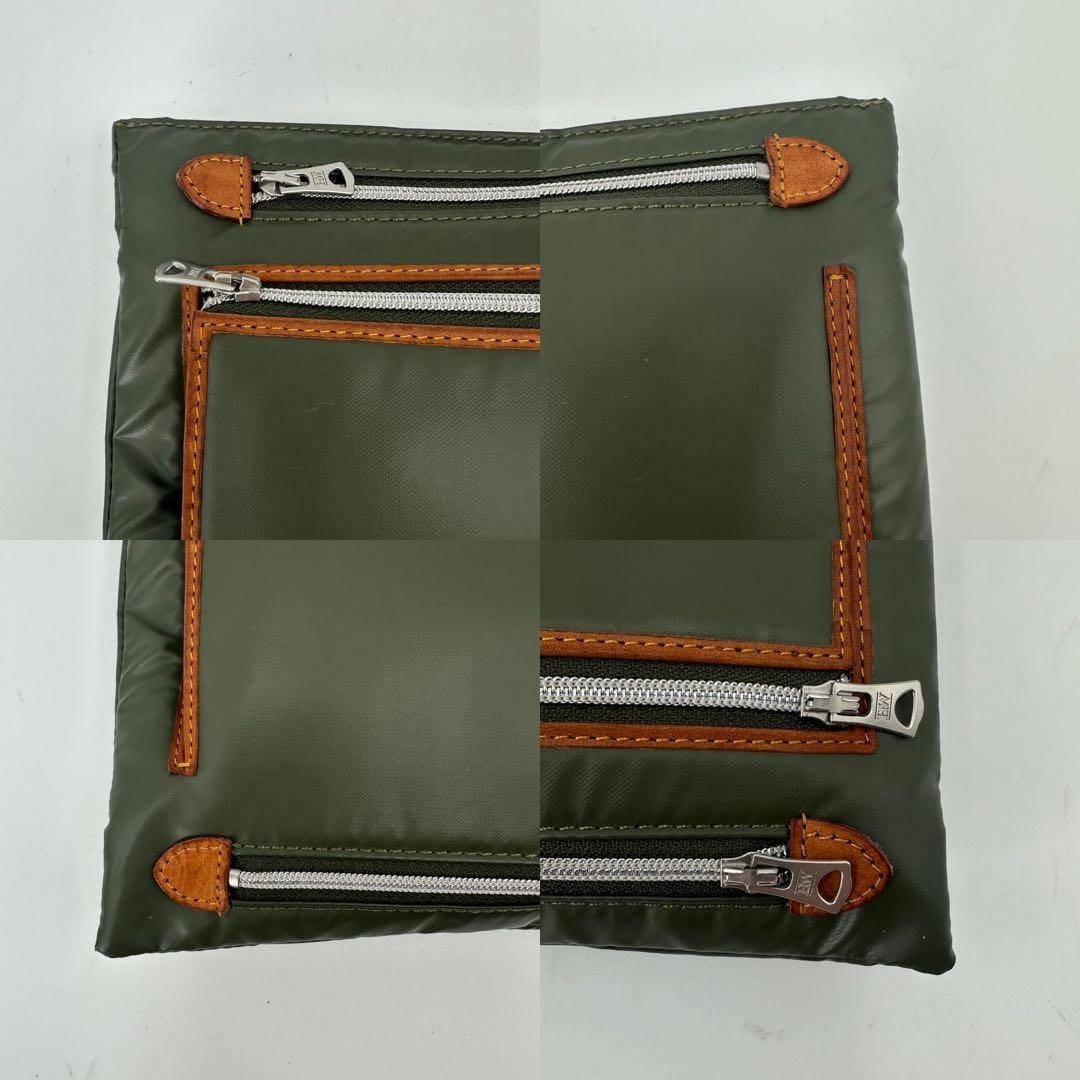 美品 希少 ハンティングワールド オフロードライン マルチポーチ 緑