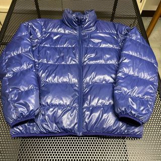 UNIQLO - 00s OLD UNIQLO プレミアムダウン M ジャケット 青 ブルーの