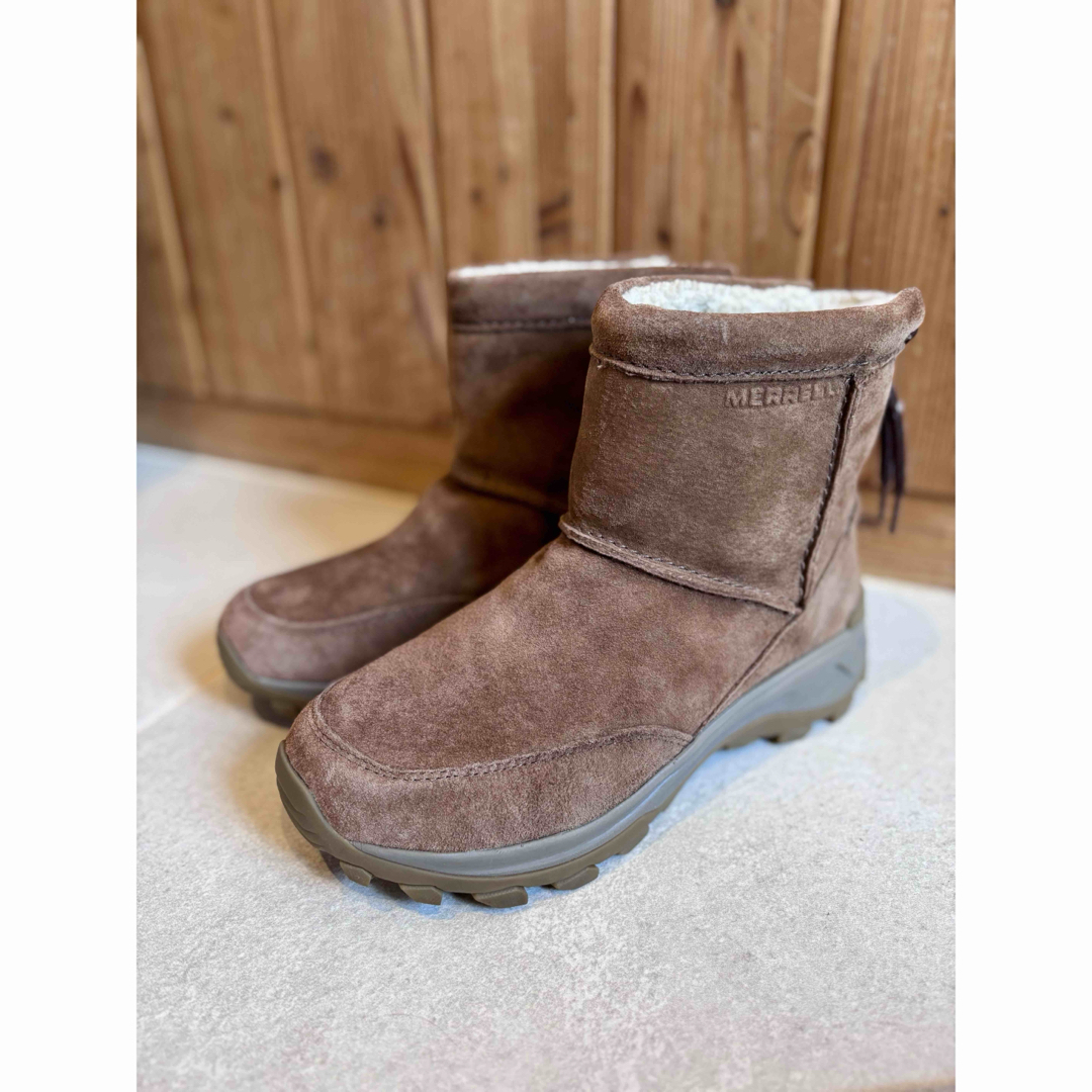 Merrell ブラウン スエード ショートブーツ