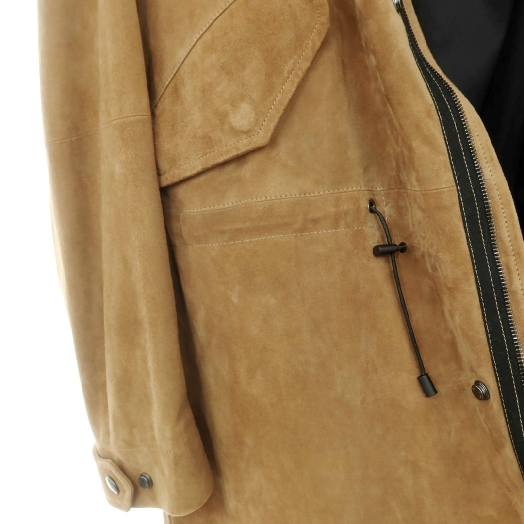 中古】エンメティ EMMETI ゴートスエード モッズコート ブラウン