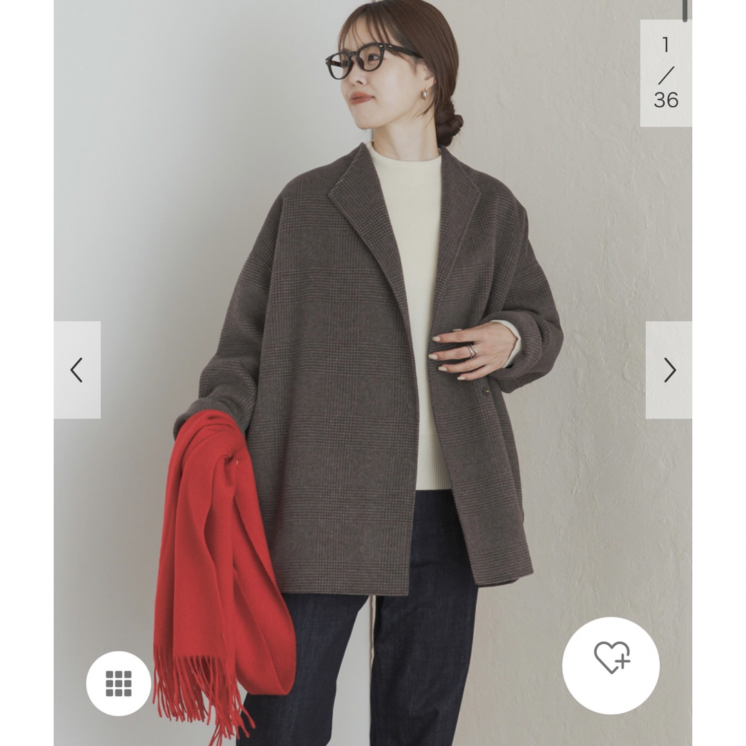 新品タグ付◉ BROWNCHECK DOORS ウールリバーミドルガウンコート