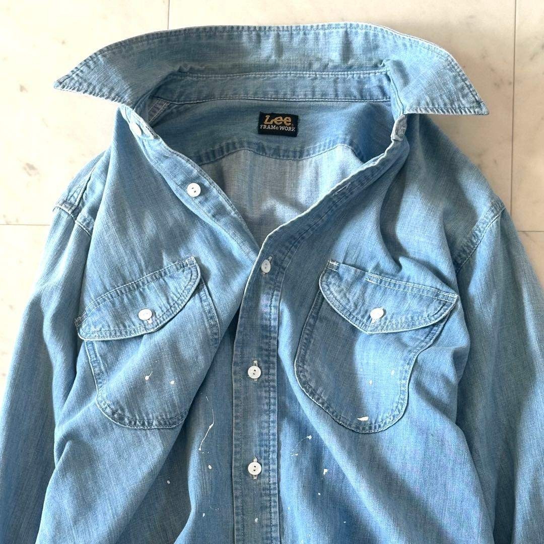 極美品♪ LEE別注 フレームワーク ヴィンテージ ライク デニムシャツ 近年