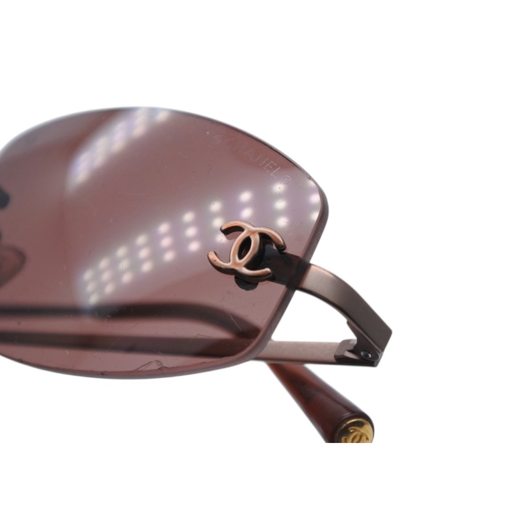 CHANEL - CHANEL シャネル サングラス 眼鏡 ココマーク リムレス フチ