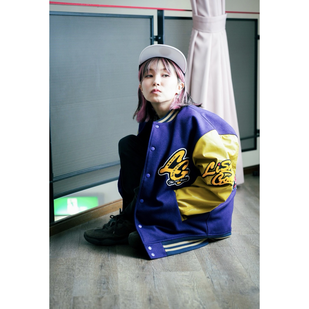 LiSA×GoneR スタジャン限定コラボ L ネイビー ゴールド