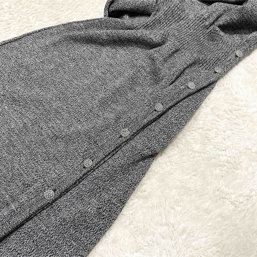 CHANEL シャネル ココボタン ウール ニット ワンピース グレー 36