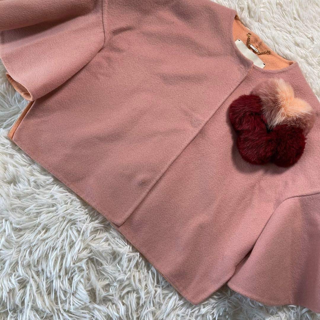 FENDI - 極美品 フェンディ ミンク×フォックスファーコサージュ ケープ