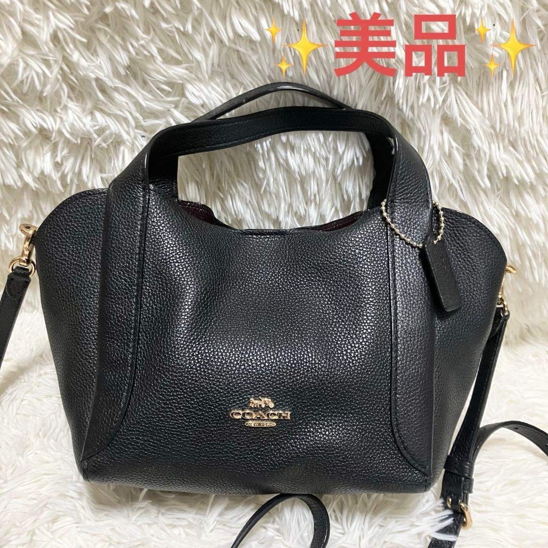 COACH ハドリー ホーボー 2way ショルダーバッグ チャーム レザー