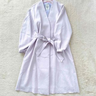 LOUNIE - ルーニィ ウール アルパカ コクーン ノーカラーコート 38 M