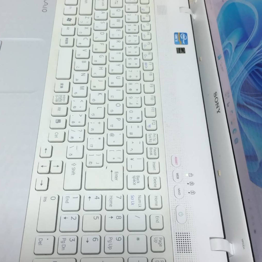VAIO白ノートパソコン！windows11大容量i5すぐ使えるカメラオフィス付