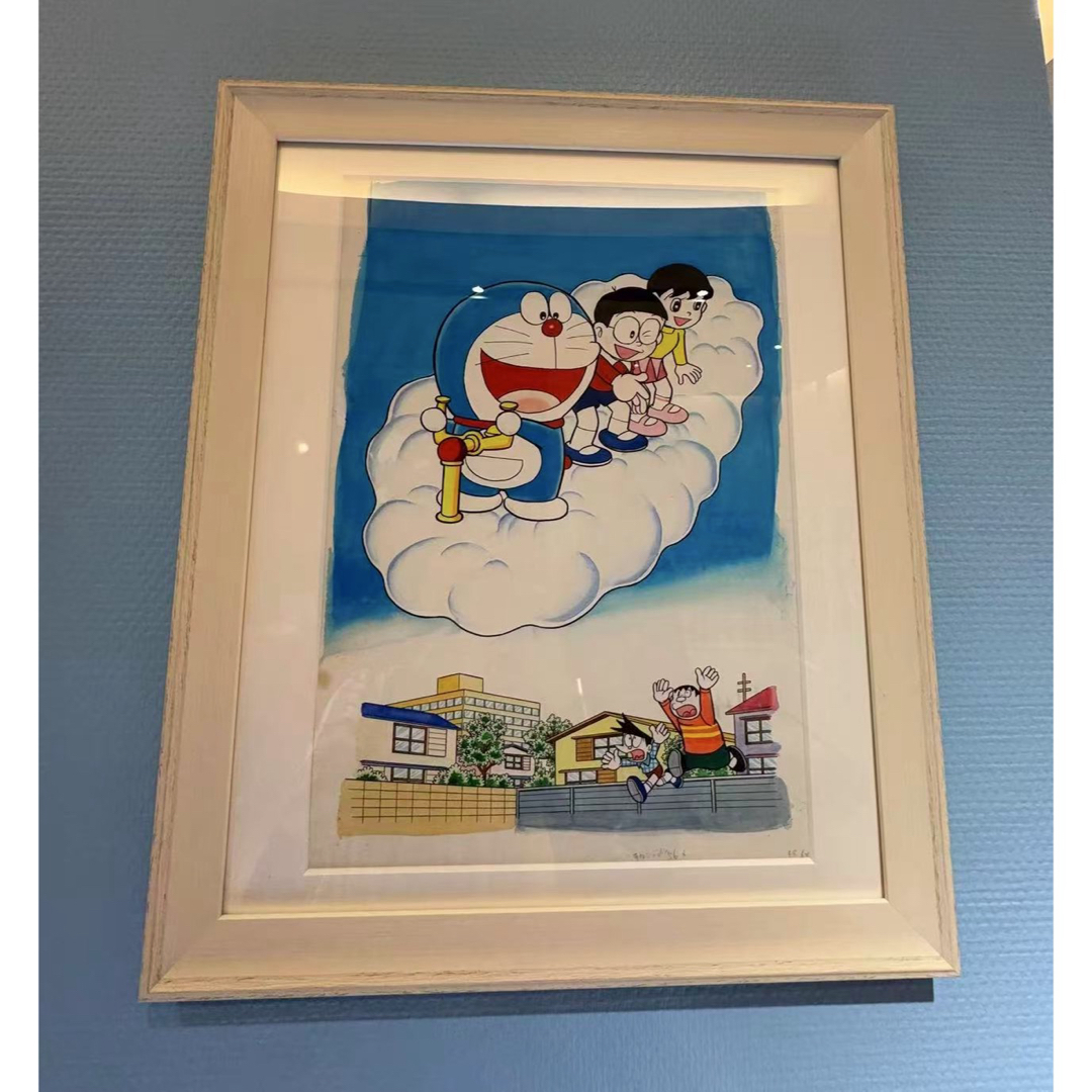 ドラえもん - ドラえもん 複製原画 額付き 箱あり 雲ぐもベース 藤子