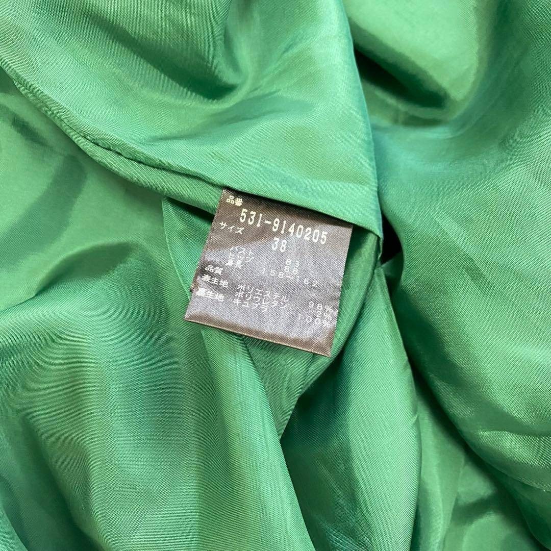 美品 ADORE アドーア ライトアムンゼンワンピース グリーン 38