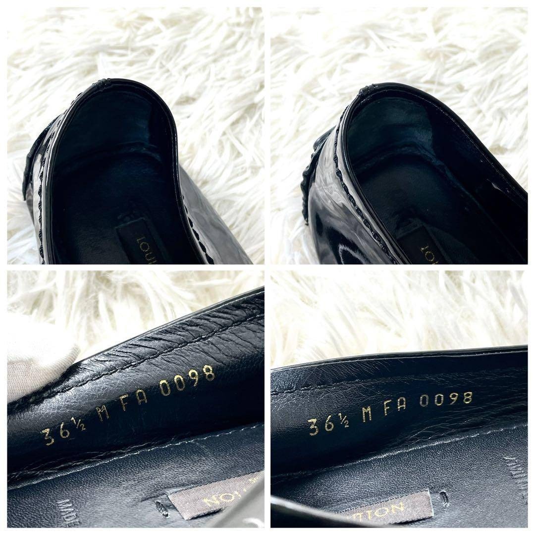 LOUIS VUITTON - ルイヴィトン フラットシューズ ブラック エナメル