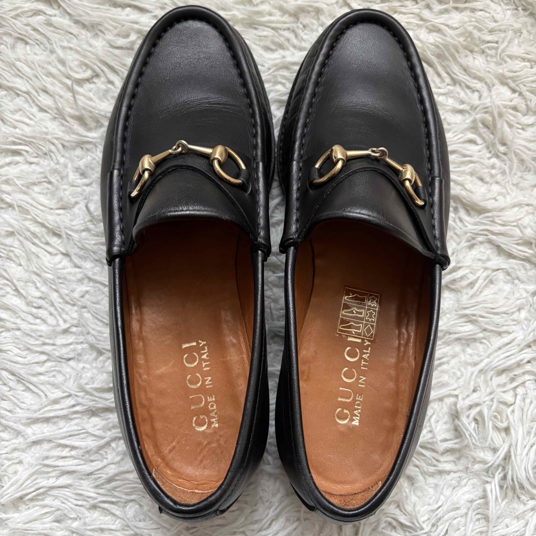 GUCCI - GUCCI ホースビットローファー 本革 コマンドソール 黒 金色