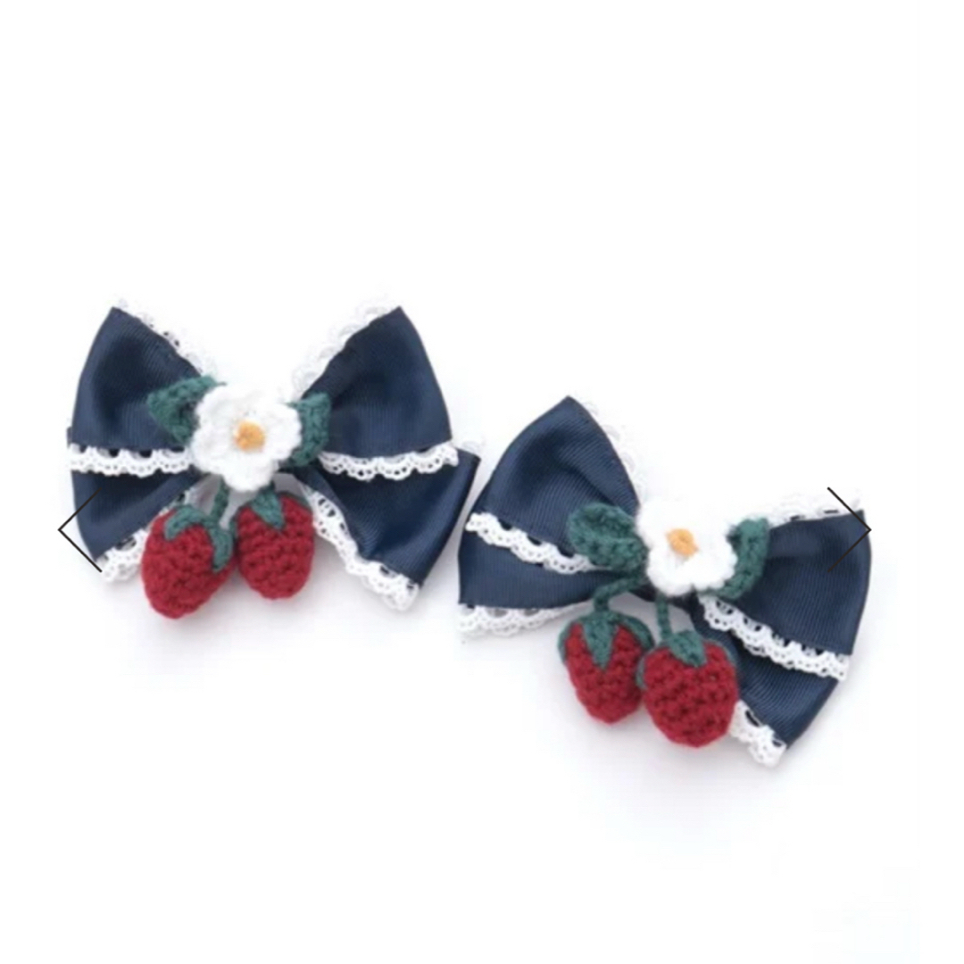 axes femme - Chalmiere ベイクドベリー 紺 ジャンスカ＆ヘアクリップ