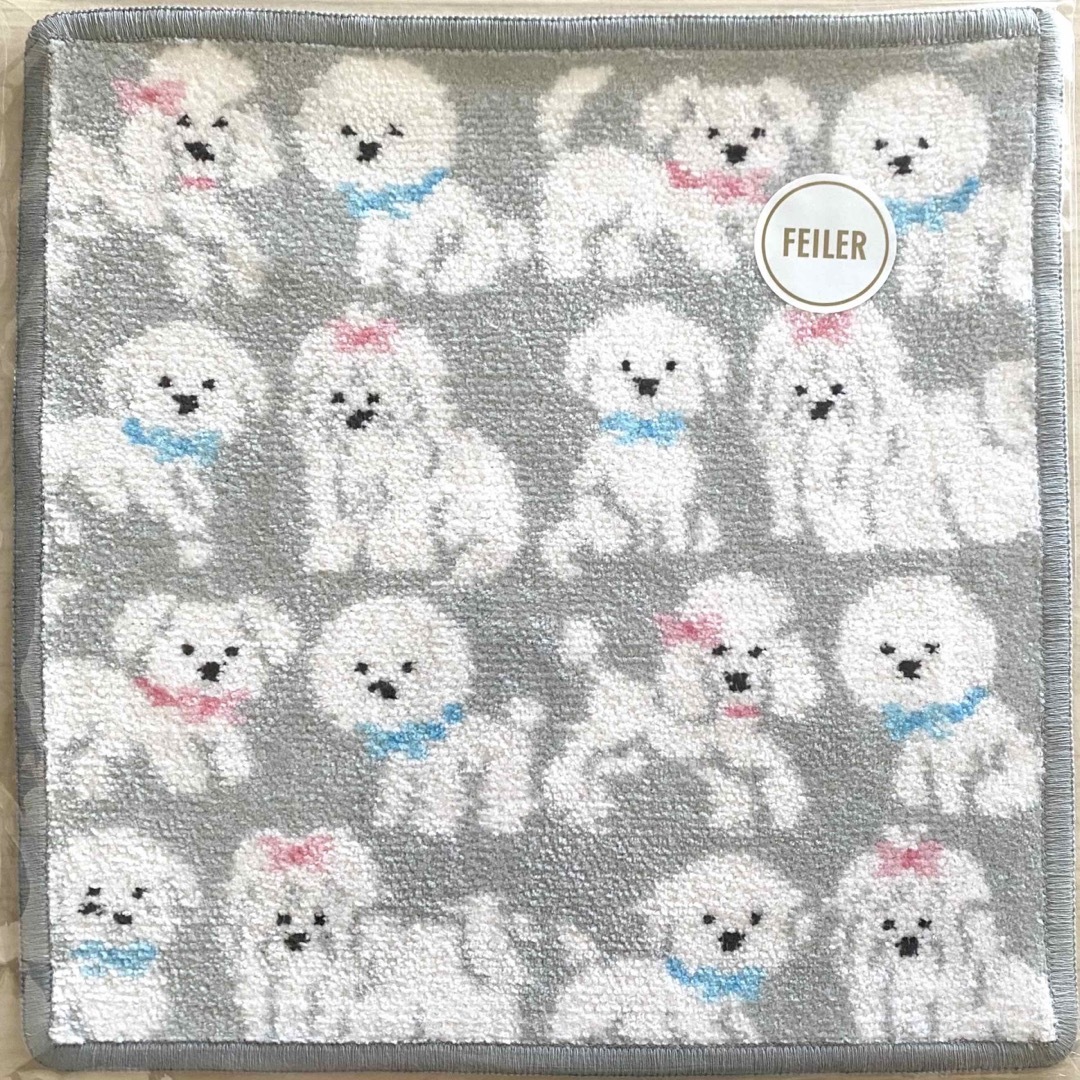 FEILER - フェイラー モフモフワンチャン ハンカチ FEILER シルバー