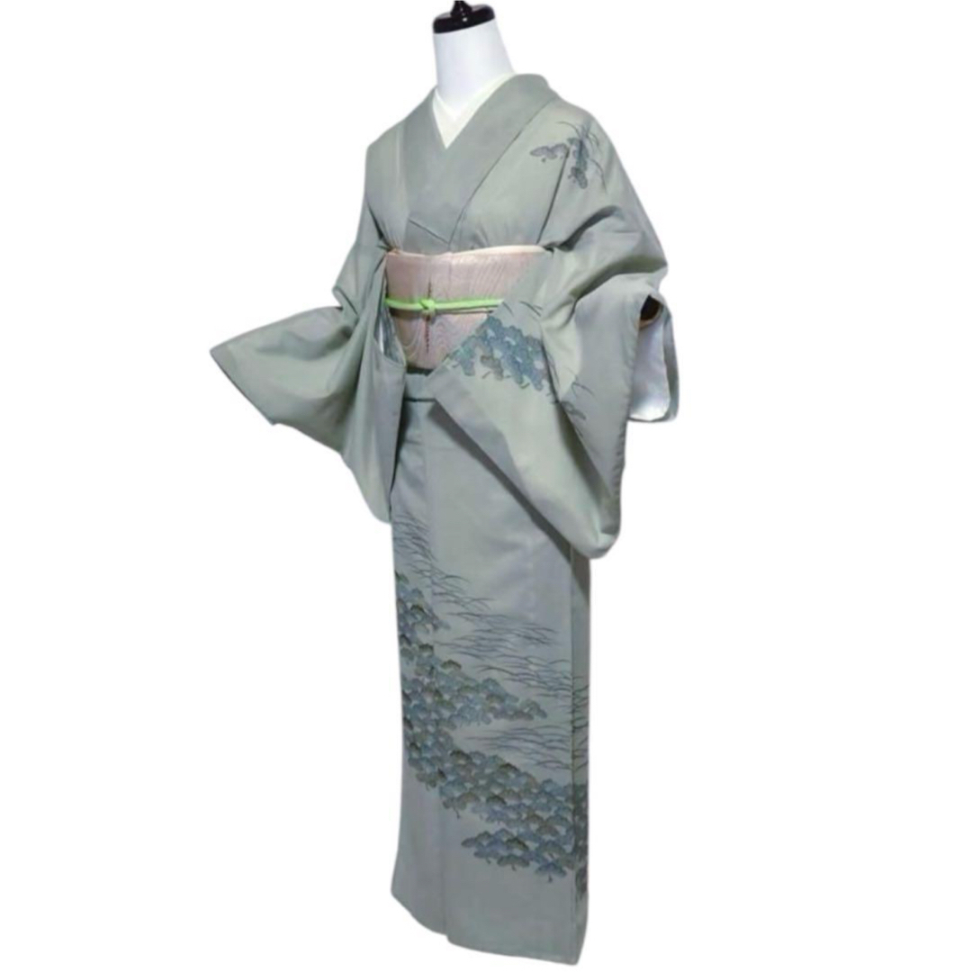 薄物 夏着物 化繊 絽 訪問着 フルセット 4点 S〜L イ214の通販 by (株