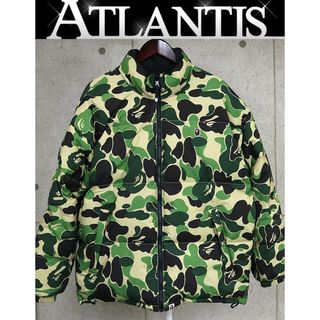 A BATHING APE - アベイシングエイプ ape レザー ダウンジャケット
