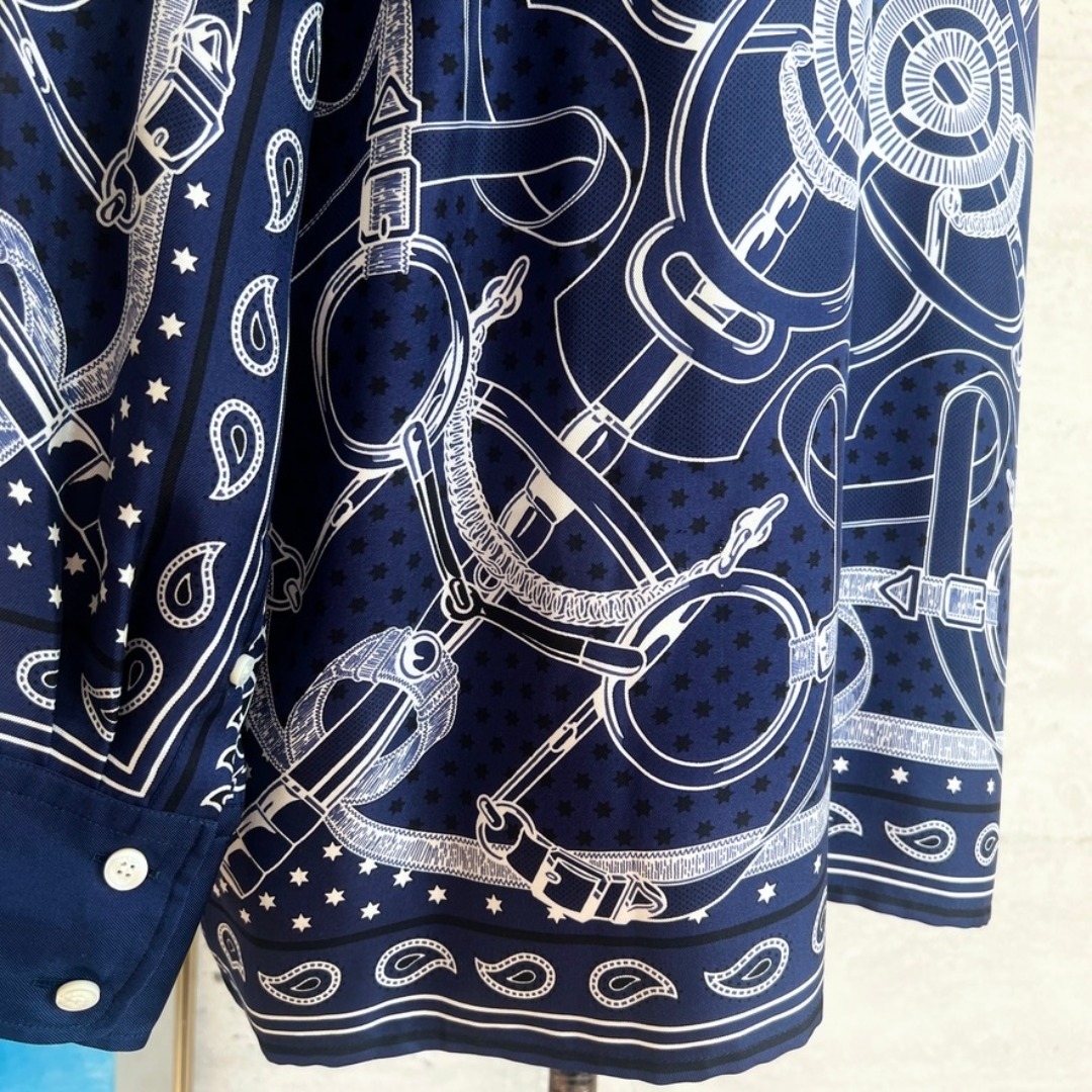 HERMES - 極美品☆HERMES☆シルク☆バンダナ☆シャツ☆ジャケット