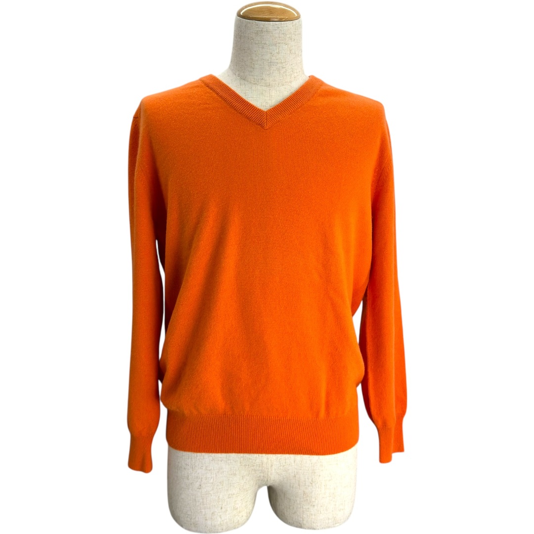 HERMES - エルメス HERMES カシミヤ長袖セーター オレンジ カシミヤ
