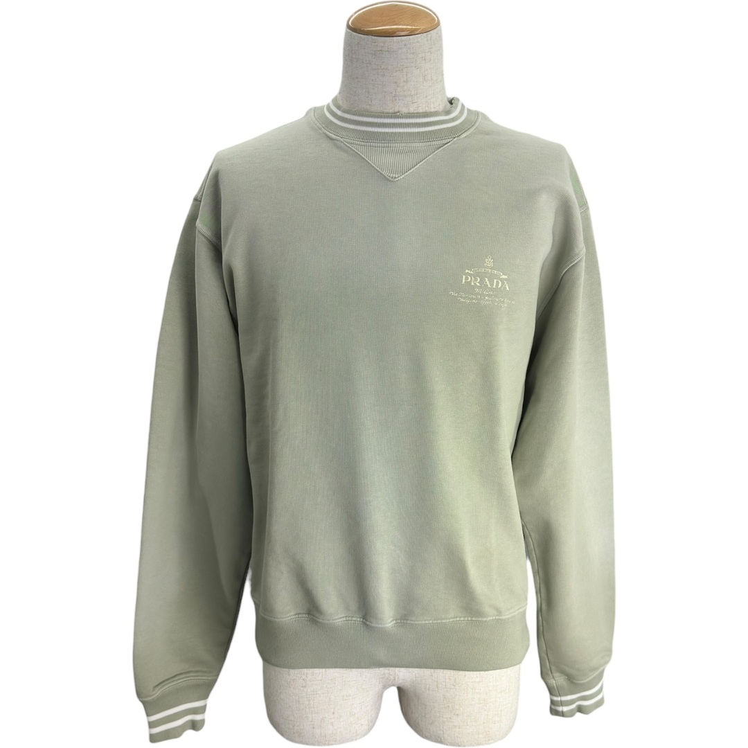 PRADA - プラダ PRADA ダメージ加工スウェットシャツ UJL69B グリーン