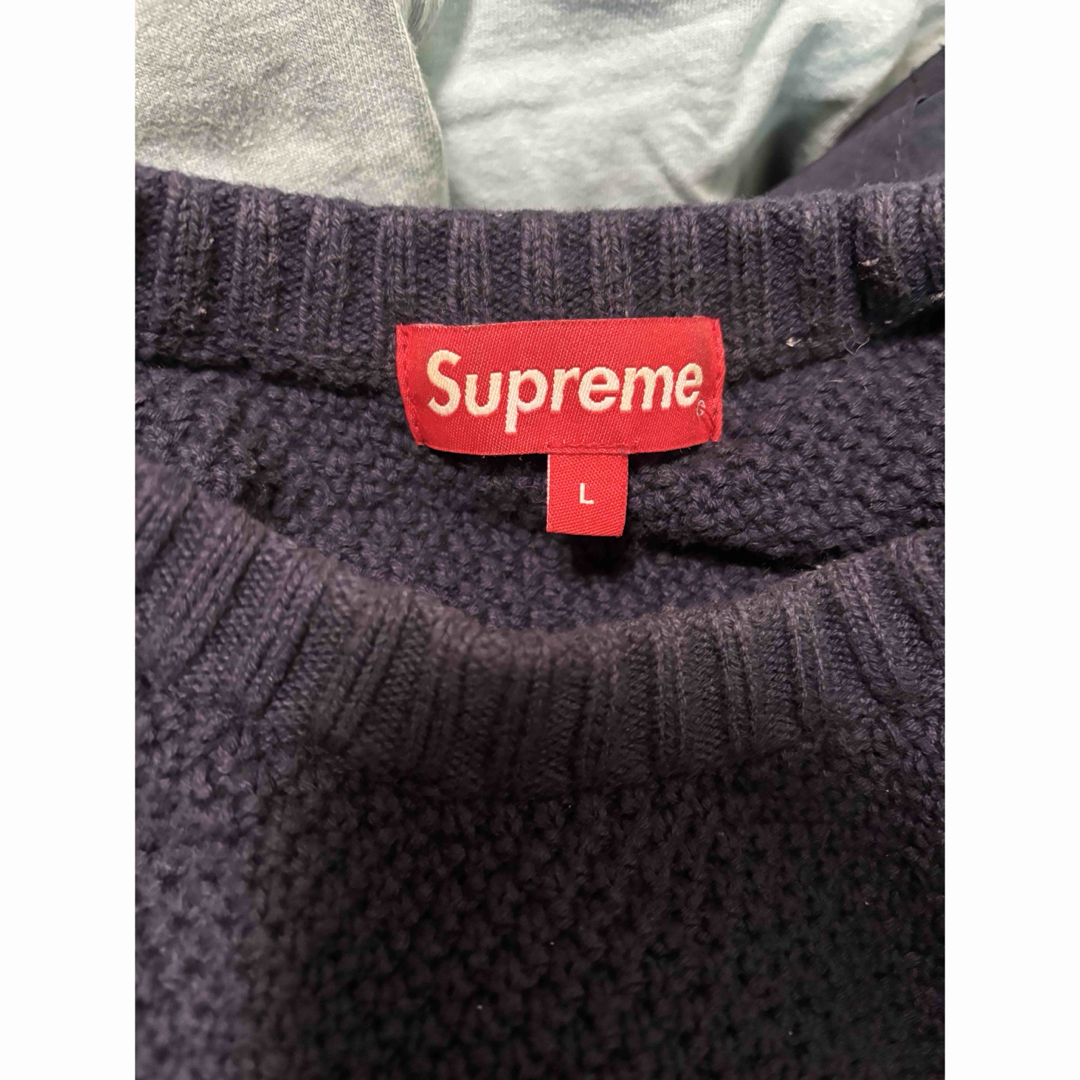 Supreme - supreme small box logo ニット セーター ネイビーの通販 by