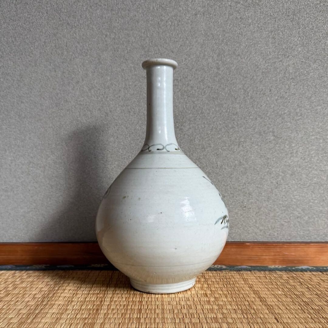 仙台藩 切込焼 染付 徳利 江戸時代 古伊万里 古砥部 古美術 骨董 民藝