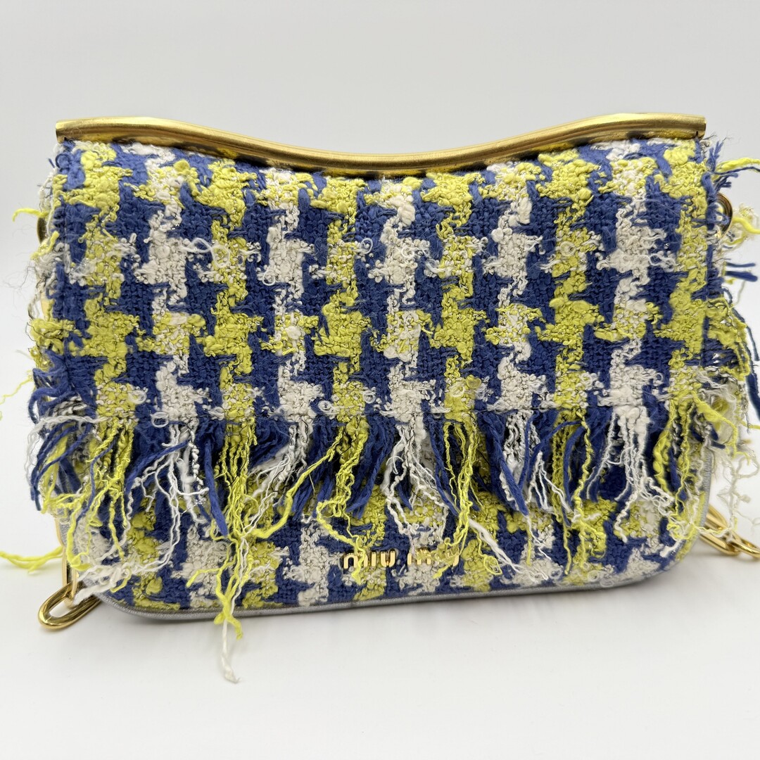 MIU MIU - MIU MIU（ミュウミュウ） ツイード チェーンショルダー