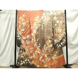 平和屋着物□豪華振袖 駒刺繍 花蝶文 暈し染め 金彩 正絹 逸品