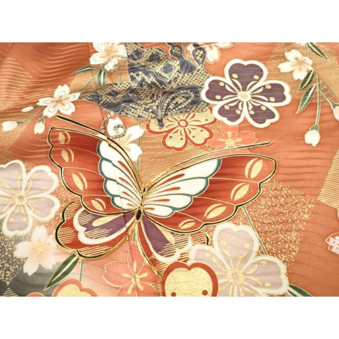 平和屋着物□豪華振袖 駒刺繍 花蝶文 暈し染め 金彩 正絹 逸品