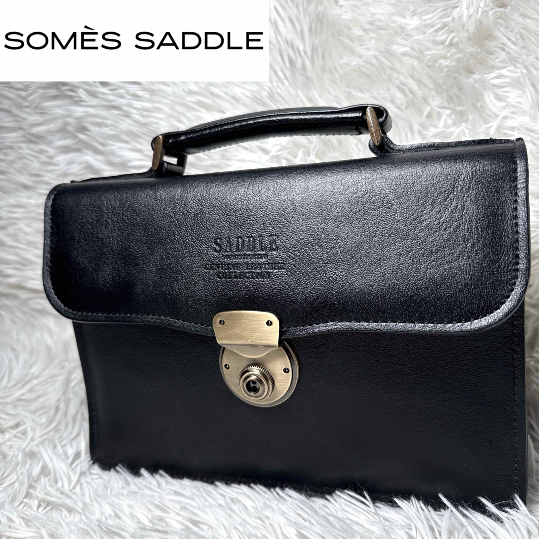 SOMES SADDLE 本革 セカンドバッグ エグゼクティブ ミニダレスバッグの