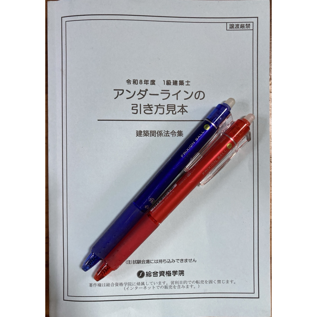 ☆1級建築士【即日発送】【線引き&インデックス&見本付】法令集 2026