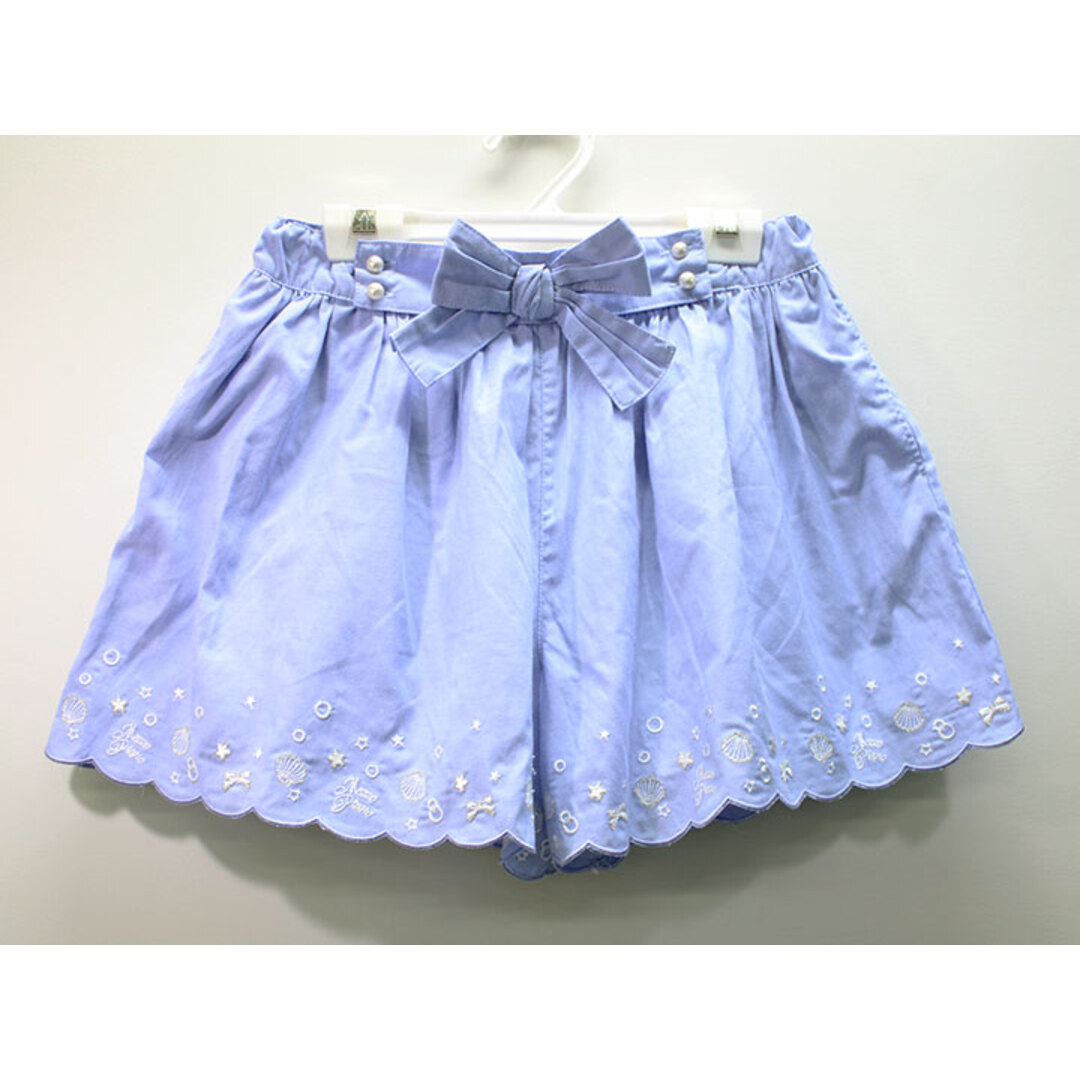 mezzo piano - メゾピアノ キュロット 130cm キッズ 女児 水色【中古