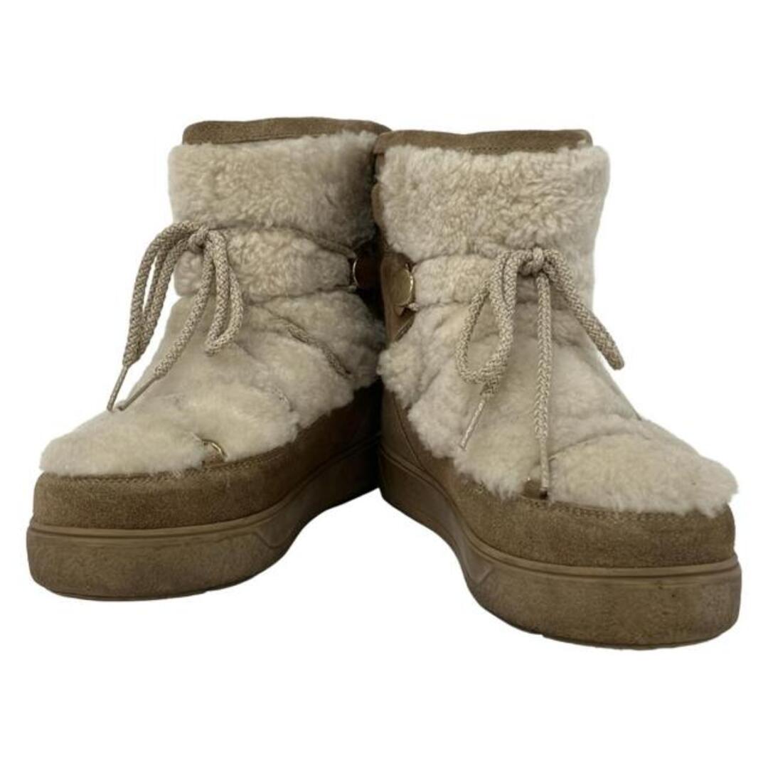 MONCLER - MONCLER(モンクレール) ショートブーツ 37 レディース - 白