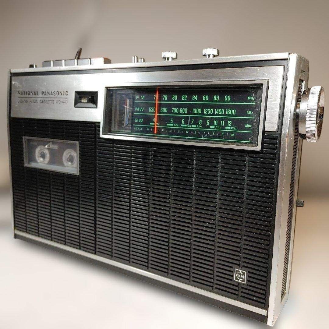 新品カセットテープ 電源コード付 NationalナショナルラジカセRQ-447の