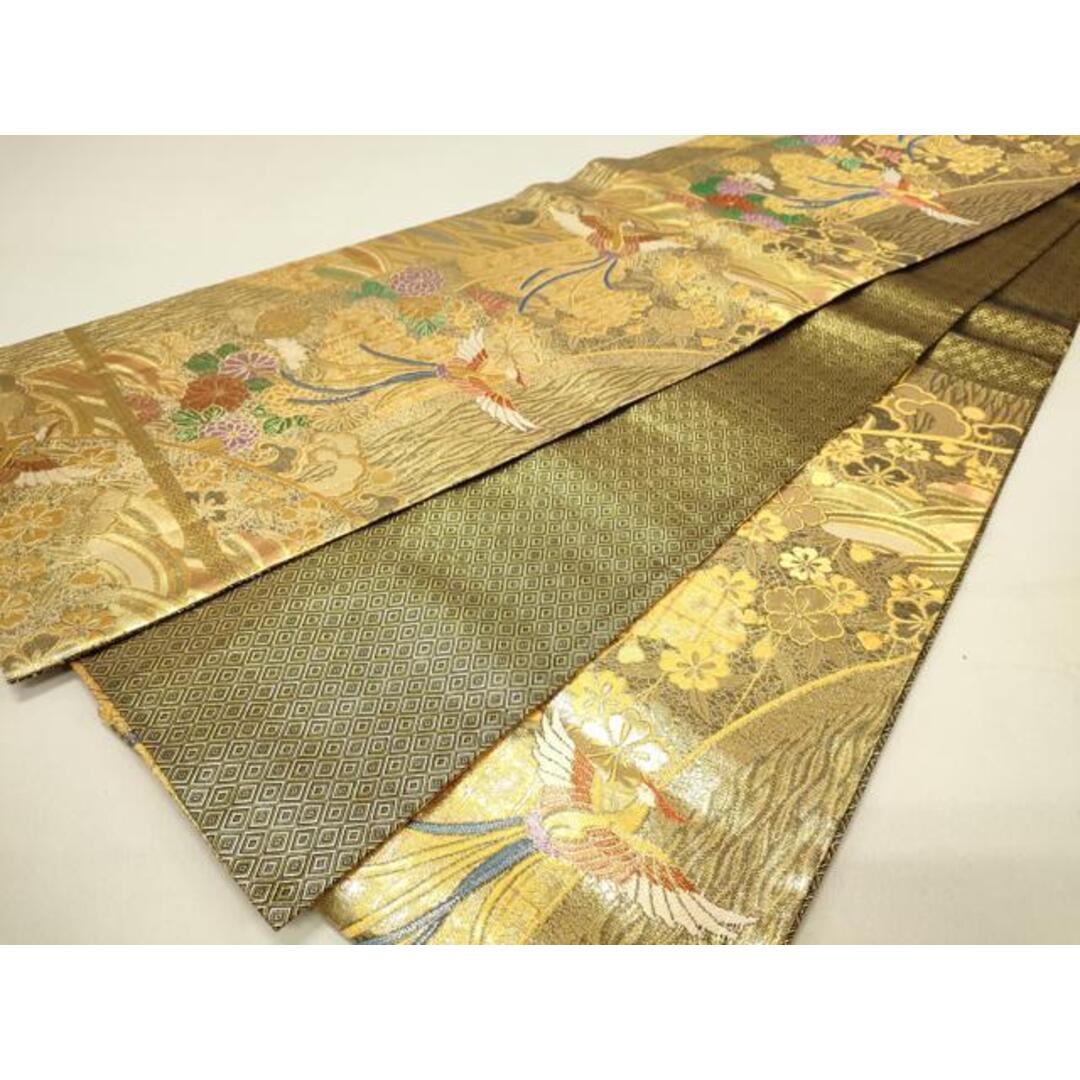平和屋着物◎佐賀錦 六通柄袋帯 彩華 金糸 正絹 逸品 DABC9566qpの通販