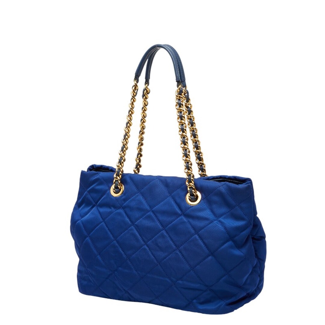 PRADA - プラダ 三角ロゴプレート キルティング チェーン ショルダー