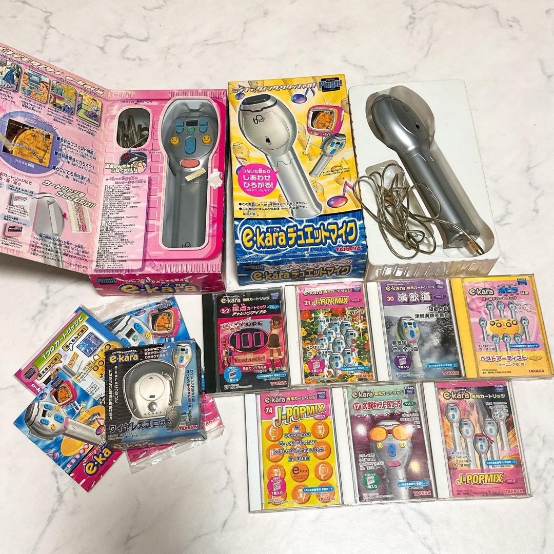 Takara Tomy - e-kara イーカラ セット マイク カセット 7個