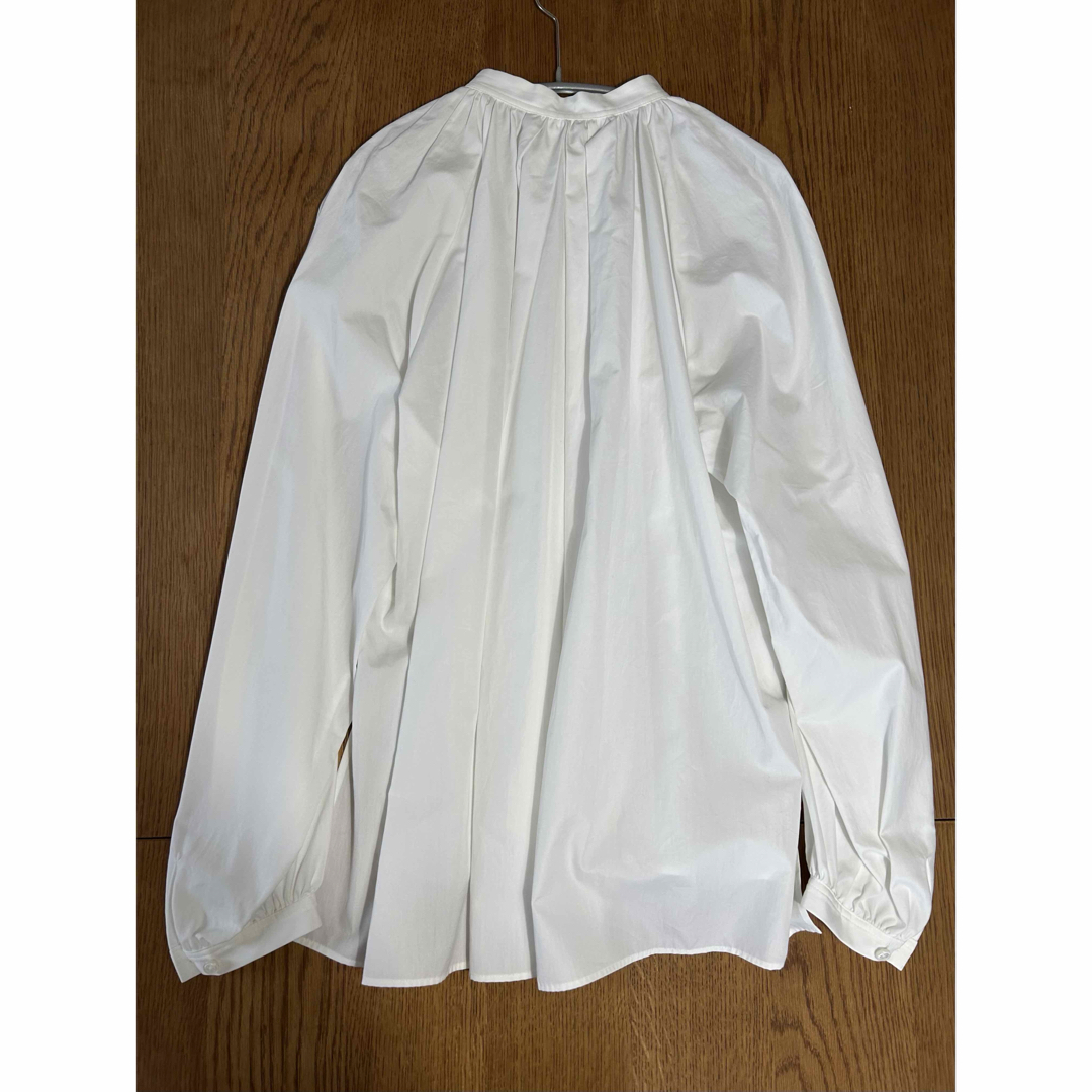 新品 CABaN ハイカウントブロードギャザーブラウス