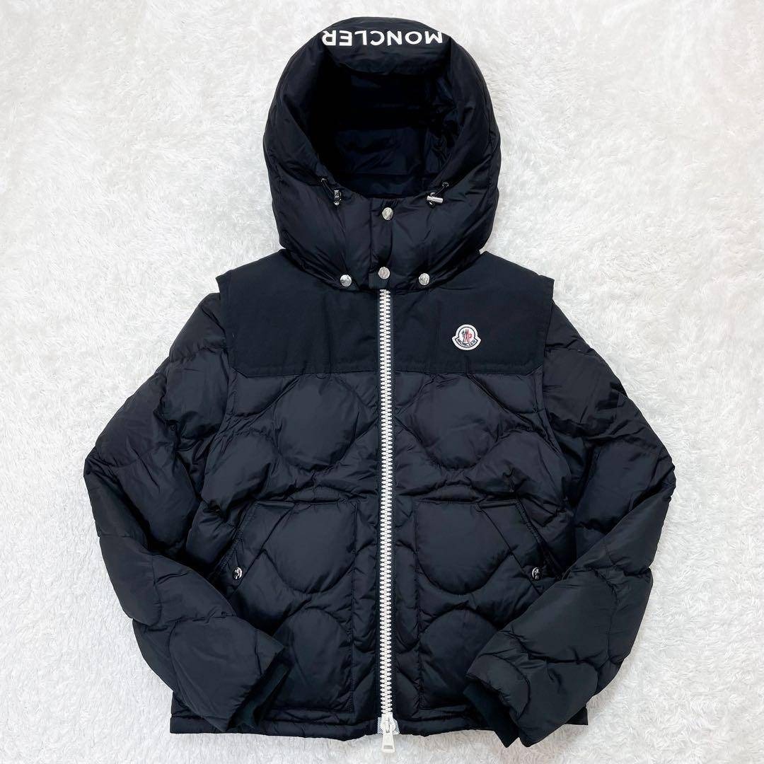 MONCLER - 極美品 MONCLER モンクレール 2WAY ダウンジャケット 黒 Lの