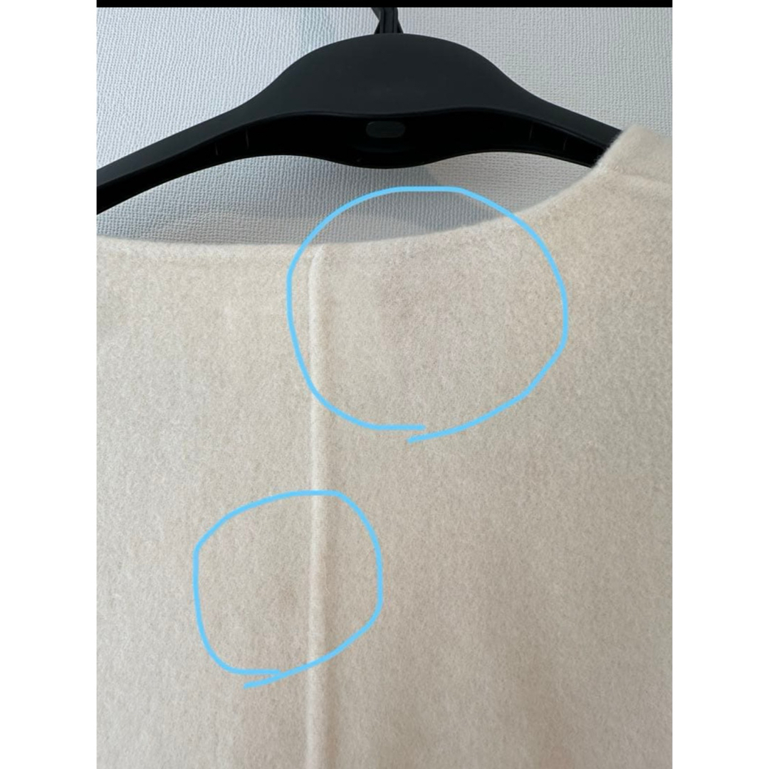 M-premier - 定価5.8万【mid】m-premier ノーカラーフレアケープコート