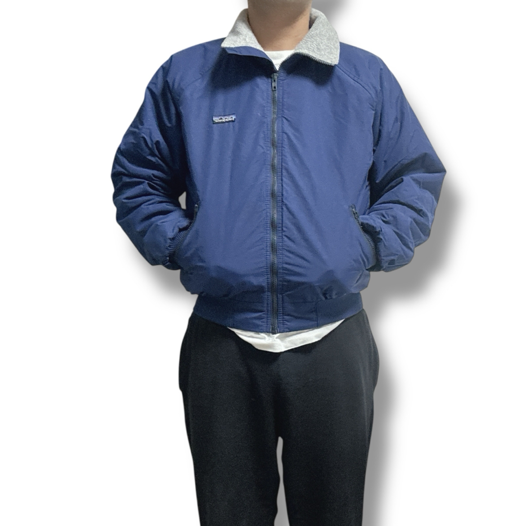 patagonia - 80s パタゴニア シェルドシンチラジャケット ネイビー usa