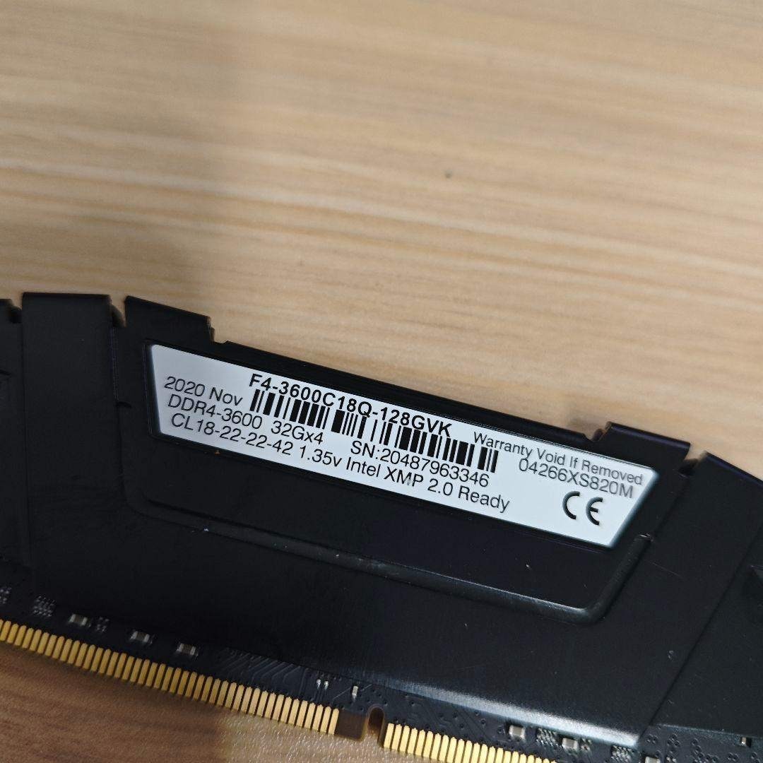 DDR4 3600 32GB PC4-28800 動作確認済み@ジースキルの通販 by ramucun3